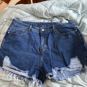 Shein distressed shorts